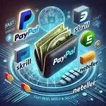 19slot DALL·E 2024-10-13 16.47.16 - An e-wallet concept image, featuring logos of PayPal, Skrill, and Neteller, emphasizing convenience, speed, and security. The scene includes a digital (1)